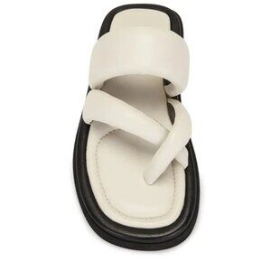 Helsa Puffy Slides in Off White
